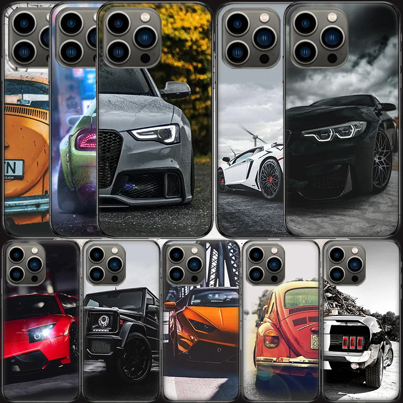 

New Sports Cars Male Men Phone Case For Apple Iphone 13 12 Mini 11 14 Pro Max Cover SE 2020 X XS XR 8 7 6 6S Plus 5 5S Shell Coq