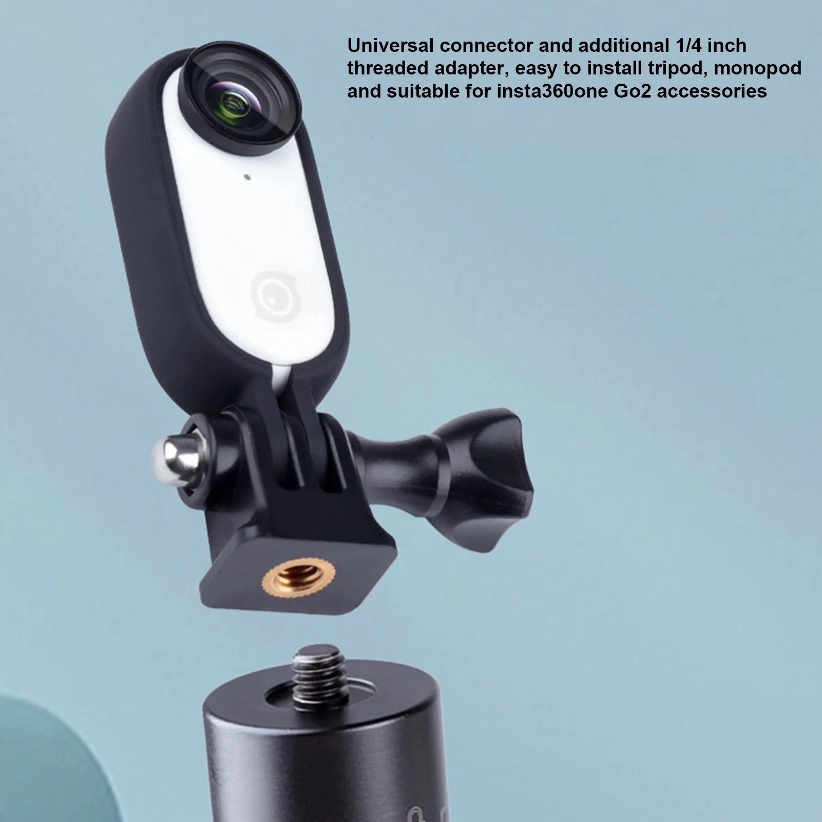 

ForInsta360Go /2 Protective Frame Mount ABS PC 1/4 Adapter Bracket Stabilizer ForInsta360 Go 2 Camera Accessories