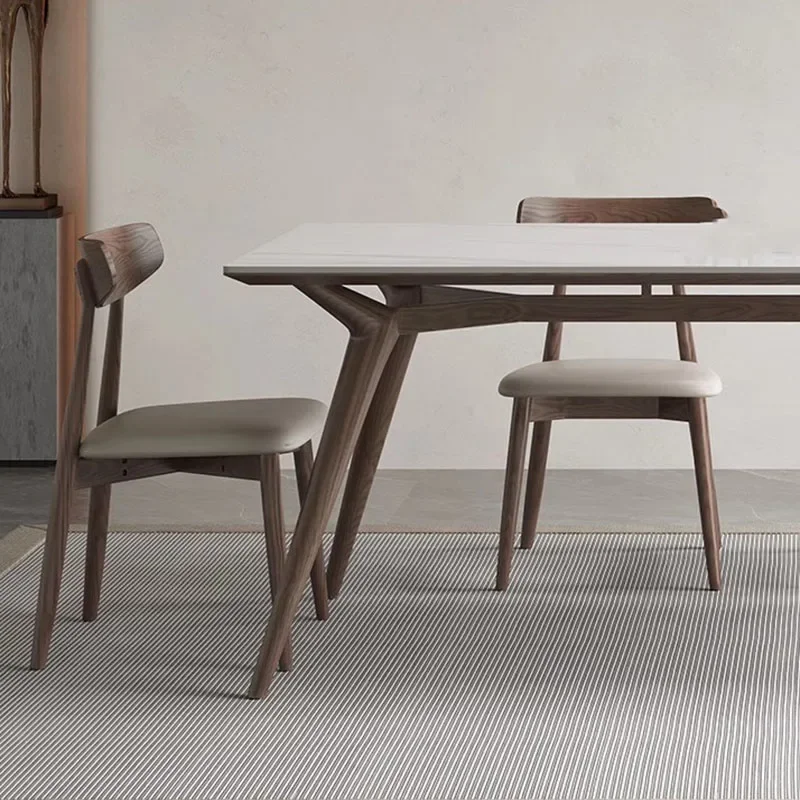 Скандинавский минималистичный обеденный стол прямоугольный современный