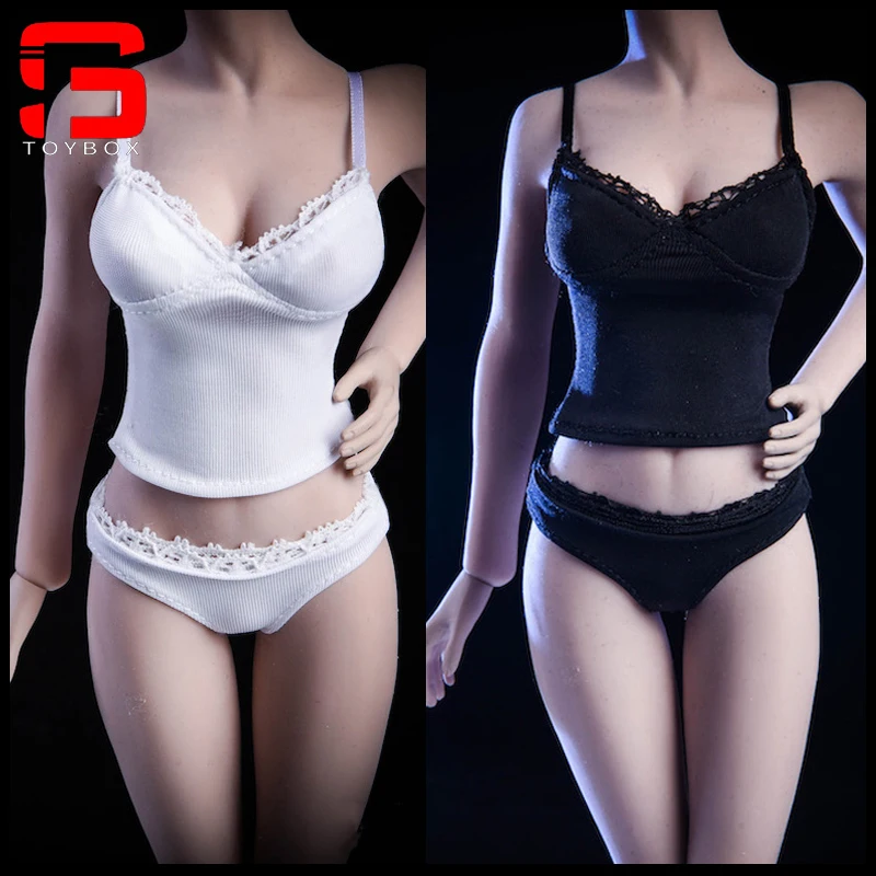 

VSTOYS 18XG26 1/6 Female Camisole Vest Underpants Set Female Underwear Clothes Model Fit 12'' Soldier Action Figure Body Dolls