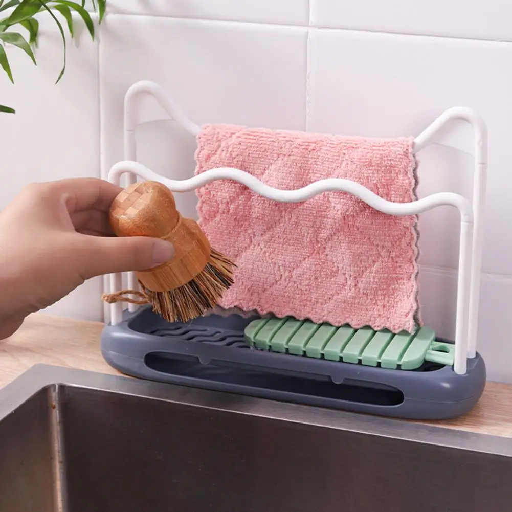 

Кухонная губчатая полка, надежный держатель для раковины с гладкими краями, кухонная полка для раковины, кухонный инструмент
