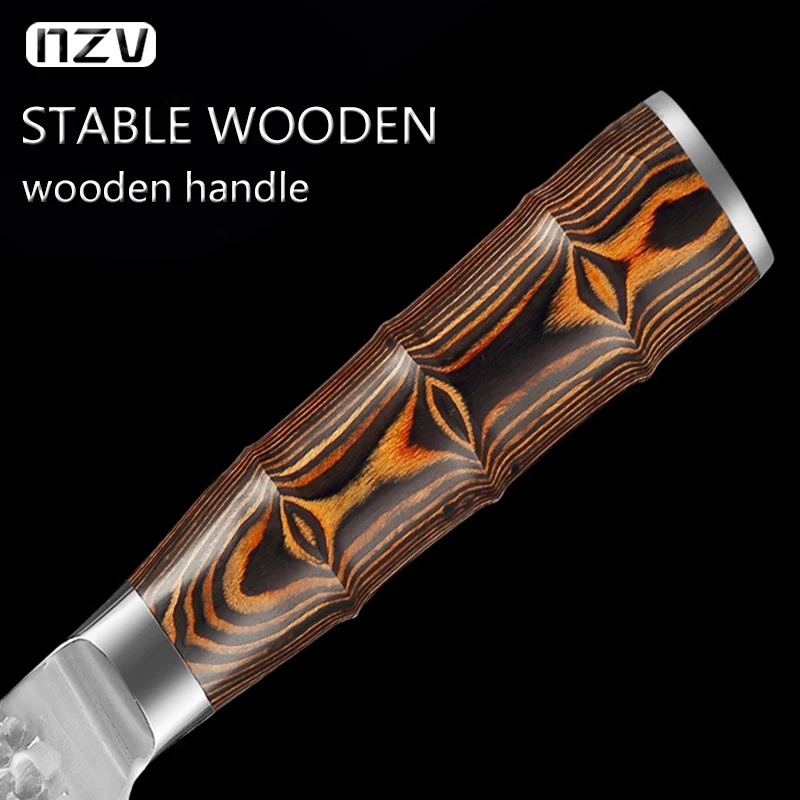 Высококачественный кованый кухонный нож NZV ручной работы искусственный