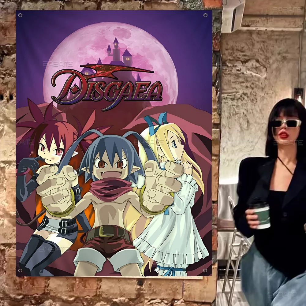 Disgaea игра мультфильм флаг настенный баннер украшение домашний декор