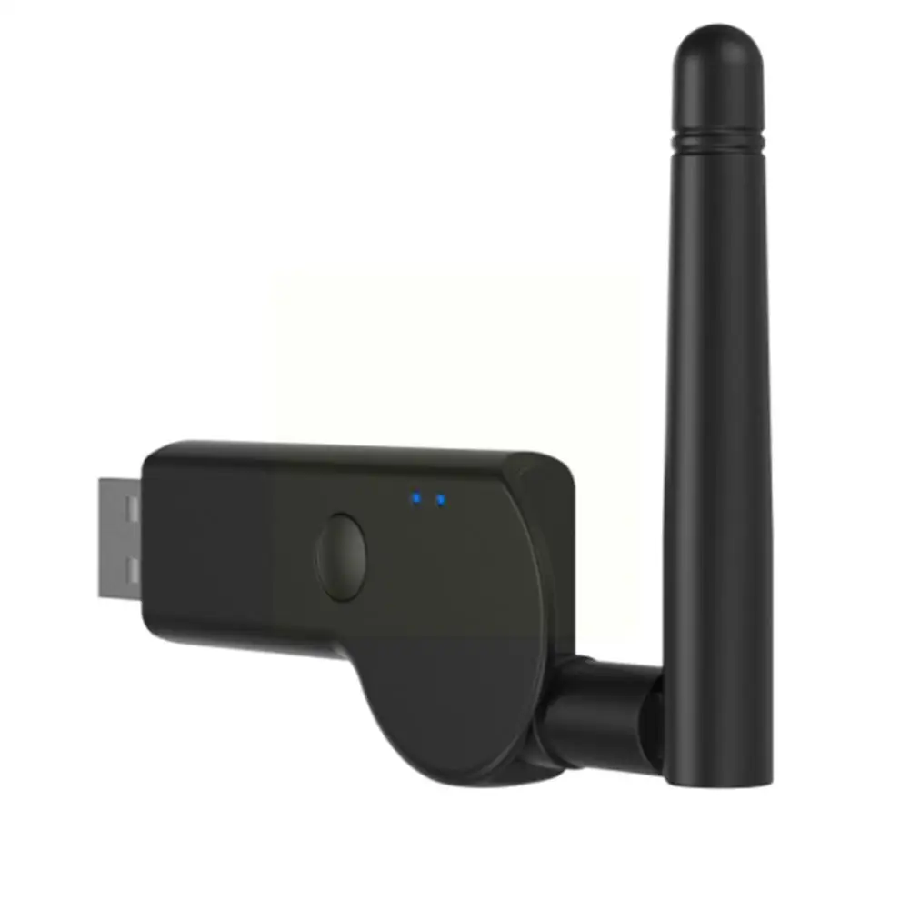

Bluetooth 5.2 Transmitter 3.5mm Audio Transmitter Low Lantency Wireless Adapter With External Antenna For Tv Pc Speaker A1p9