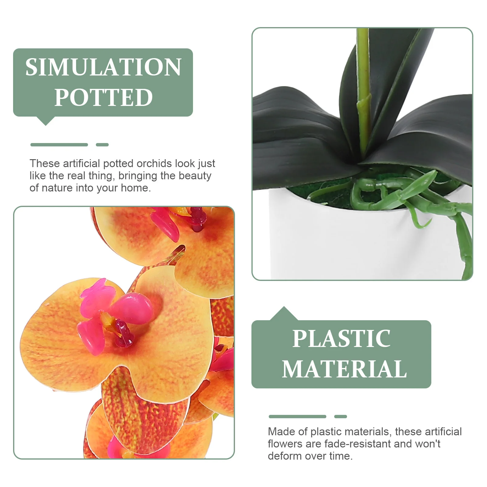 Имитация горшечных растений искусственная орхидея бонсай реалистичный