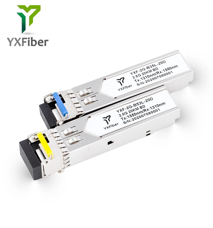 

2.5G BIDI 20km 1310nm/1550nm LC Connector WDM SFP Optical Fiber Transceiver 2.5G SFP