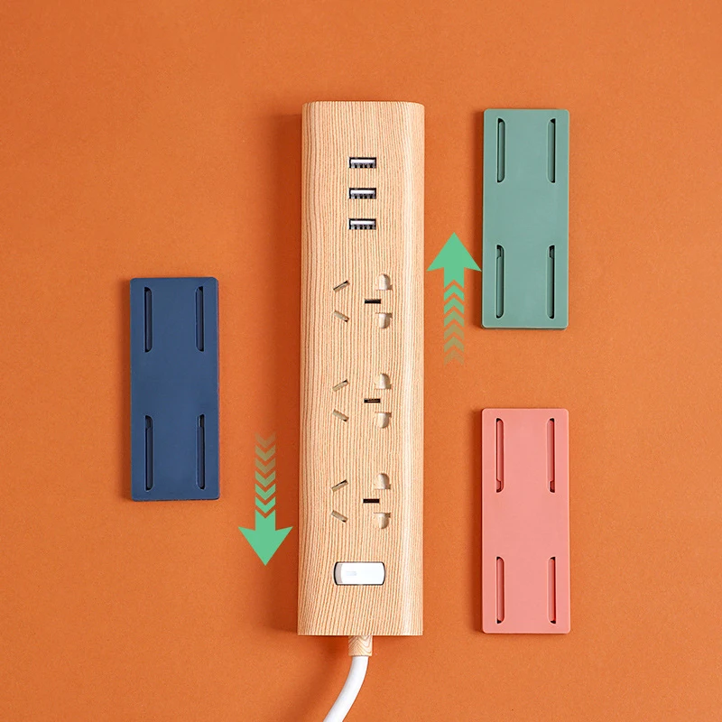 

Настенный фиксатор для штепсельной вилки, наклейка, самоклеящаяся домашняя самоклеящаяся розетка, фиксатор для кабеля, органайзер для пров...
