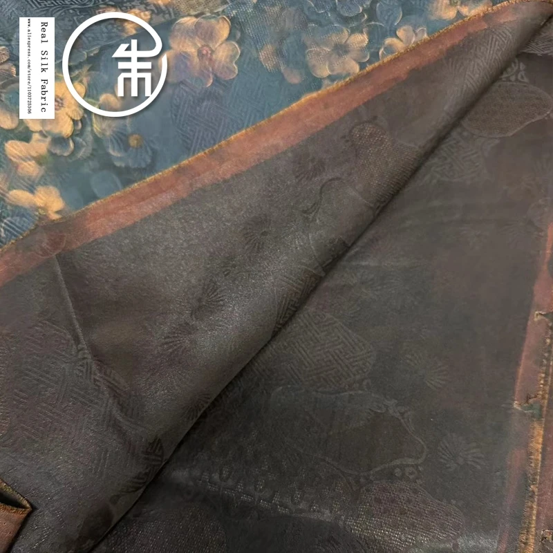 Высокое качество синий фон цветочный настоящий шелк геймпад 100% натуральный