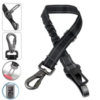 adjustable pet dog car seat belt safety leash vehicle belts reflective nylon rope harness dog accessories for small large dogs