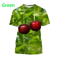 new fruit cherry fun casual 3d printing t shirt unisex fashion harajuku style top t shirt