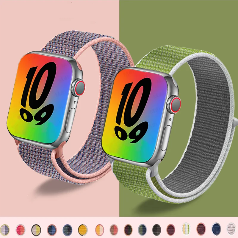 Нейлоновый ремешок Pride для Apple Watch Band series 7 41 мм 45 38 42 спортивный браслет iWatch 6 SE 5 4 3 40