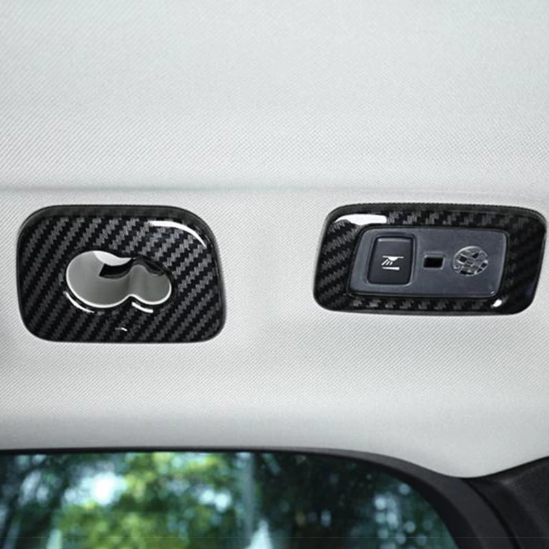 

For Volvo XC60 2018-2020 Car Interior Roof Hook Frame Cover Trim Strip Carbon Fiber Color ABS Interior Moulding Sticker