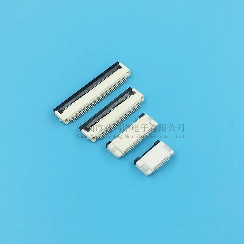 FPC FFC Flat Cable Connector 0.5mm/1mm Pitch Under Clamshell Socket 4Pin 5P 6P 7P 8P 10P 12P 14P 15P 16P 18P 20P 22P 24P 26pin