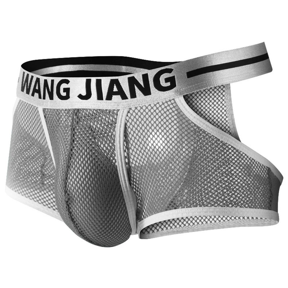 

Mesh Men Panties Lingerie Summer Jockstrap Low Rise Mesh Quick-Dry Ultra-thin Underpants 2022 Underwear Briefs