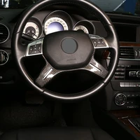 for mercedes benz c ml gl e class w204 w212 c180 c200 x166 w166 abs carbon fiber steering wheel trim decor sticker car styling