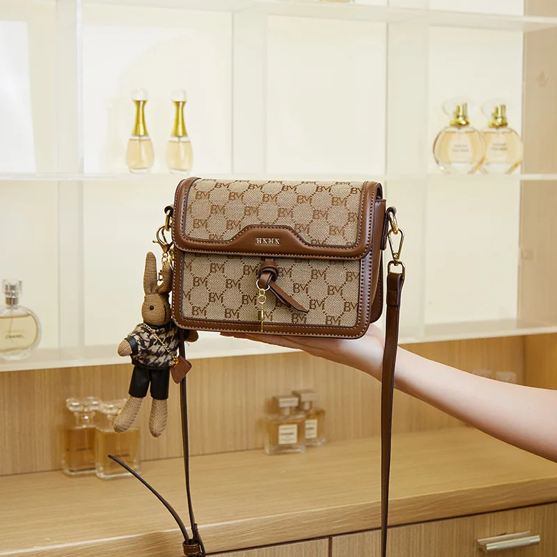 

Summer New Retro Print One Shoulder Crossbody Small Square Bag Fashionable and Easy to Wear Trendy Internet Red Style [C 5493]