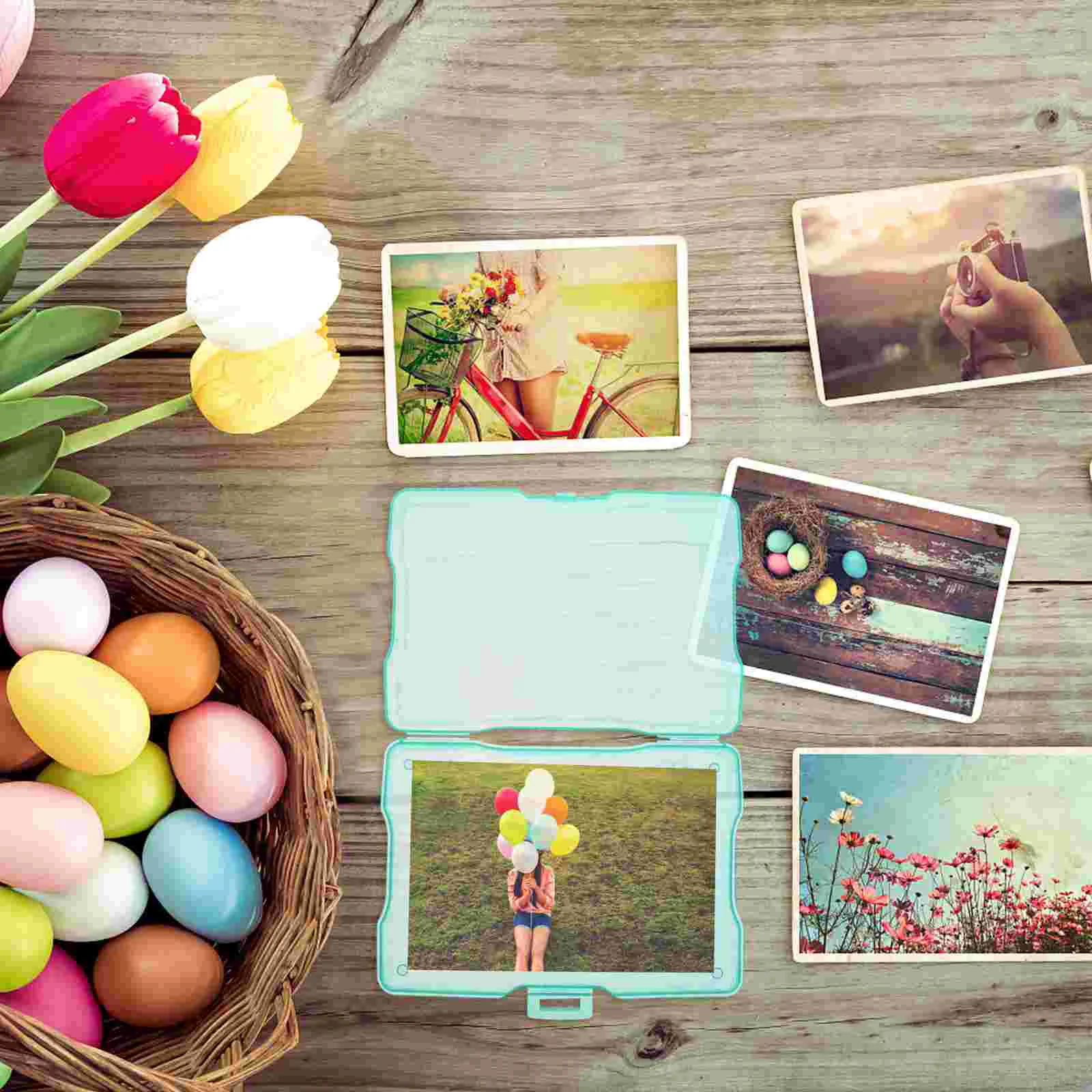 

Storage Box Photos Holding Case Organizer Cases Classified Cards Container Plastic Enclosure Postcard Household Keeper