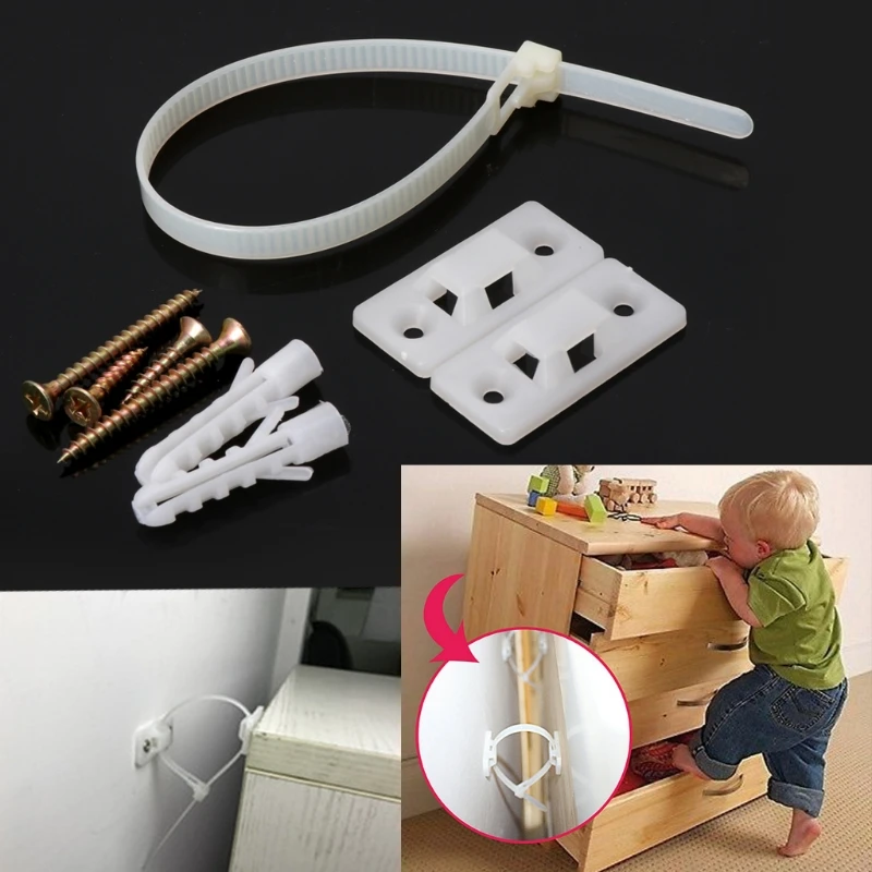 

Baby Safety Anti-Tip Straps for Flat TV and Furniture Wall Strap Lock for Protec