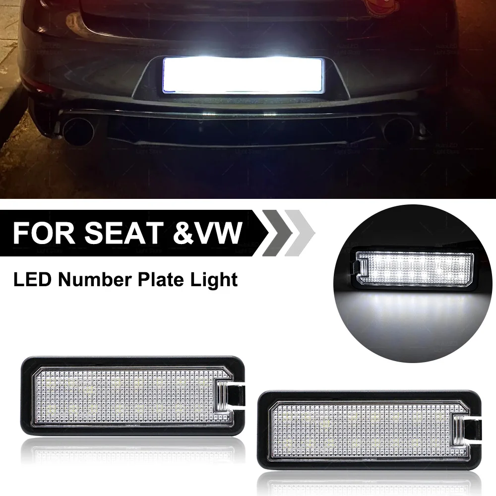 Лампы для сиденья Leon MK2 MK3 Ibiza 6J 6P 6F Toledo Altea подсветка номерного знака VW Golf MK5 MK6 2 шт.