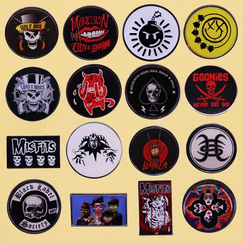 

Punk Rock Band Decorate Badges Lapel Accessories Creativity Music Arts Pin Collecting Send Friend Fans Boutique Gift Brooch