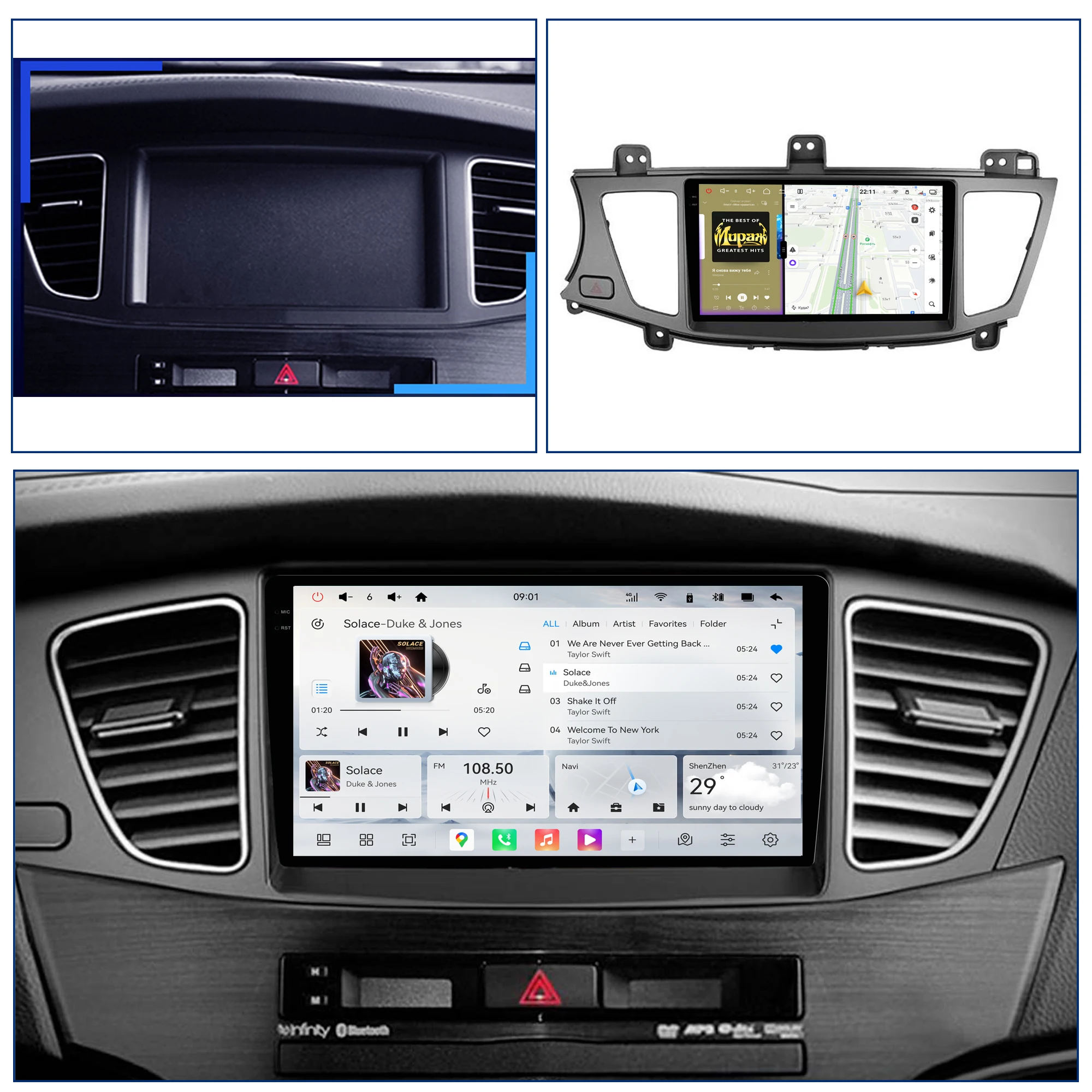 Фото Автомагнитола Redpower Crystal Sound 850 Pro Max с Android и экраном для Kia Cadenza K7 2011-2012, CarPlay, Bluetooth №2