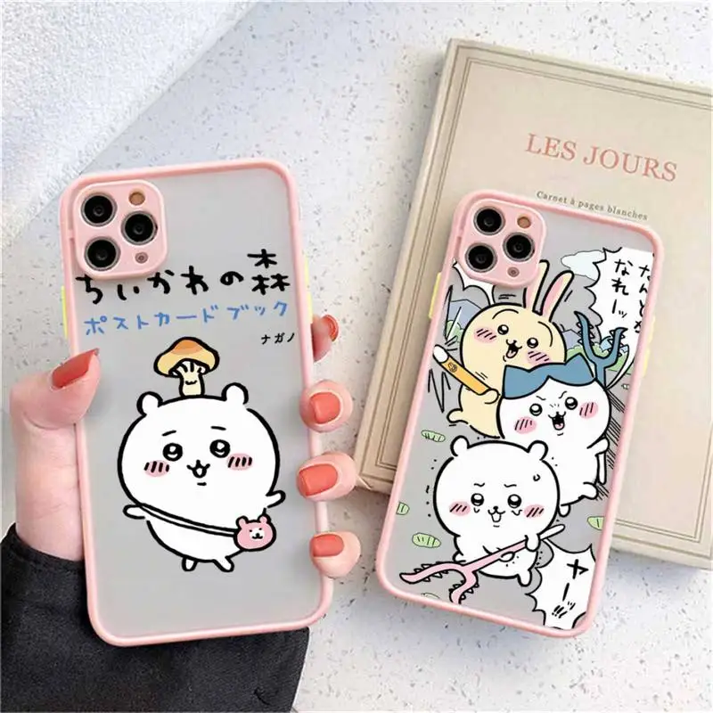 

Cute Chiikawa Animation Phone Case matte transparent For iphone 14 11 12 13 plus mini x xs xr pro max cover