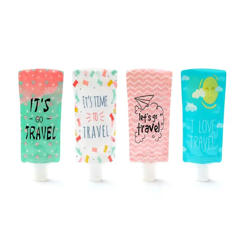 

100ml Mini Travel Liquid Dispenser Bag Shampoo Storage Container Candy Color Let Drop Shipping