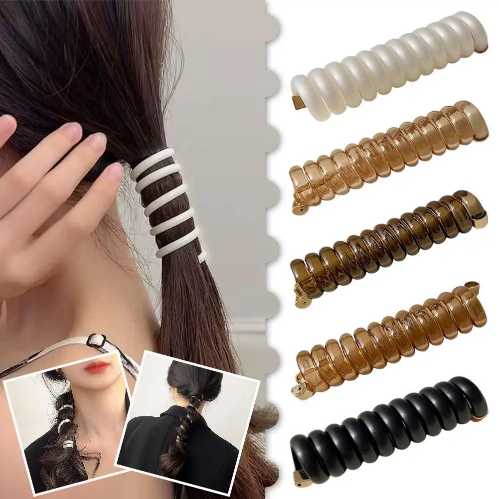 

Ponytail Fixed Gadget Headband Phone Line Hair Ring High Elasticity Durable Not Hurt Hair Tie Fashion Women Girl Hair Accessory