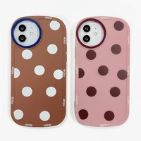 polka dots shockproof pure color soft tpu protective phone case cover for apple iphone 11 13 12 pro max x xr xs max 7 8 plus