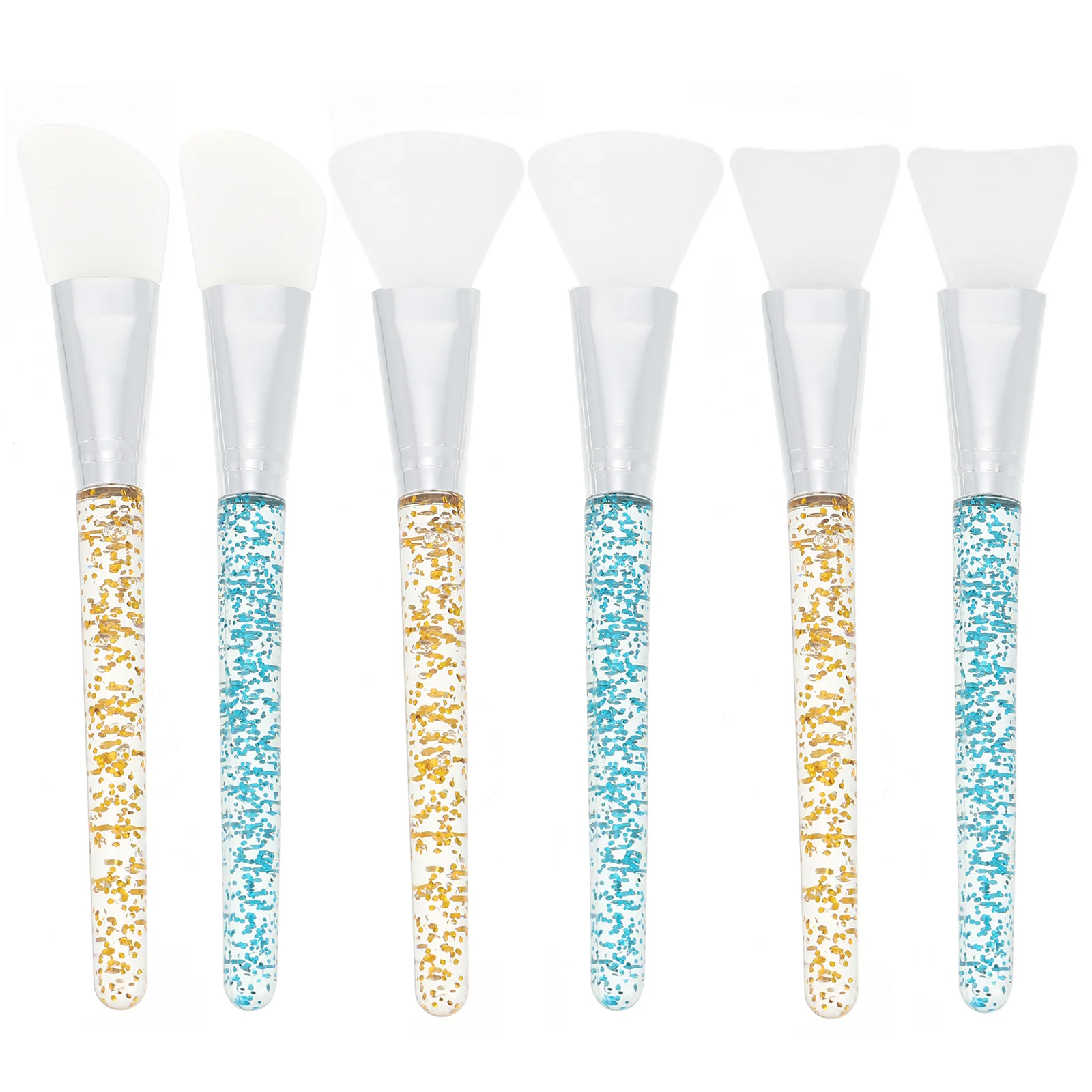

6Pcs Brushes Portable Comfortable Convenient Facial Applicators Silicone Brushes Face Brushes