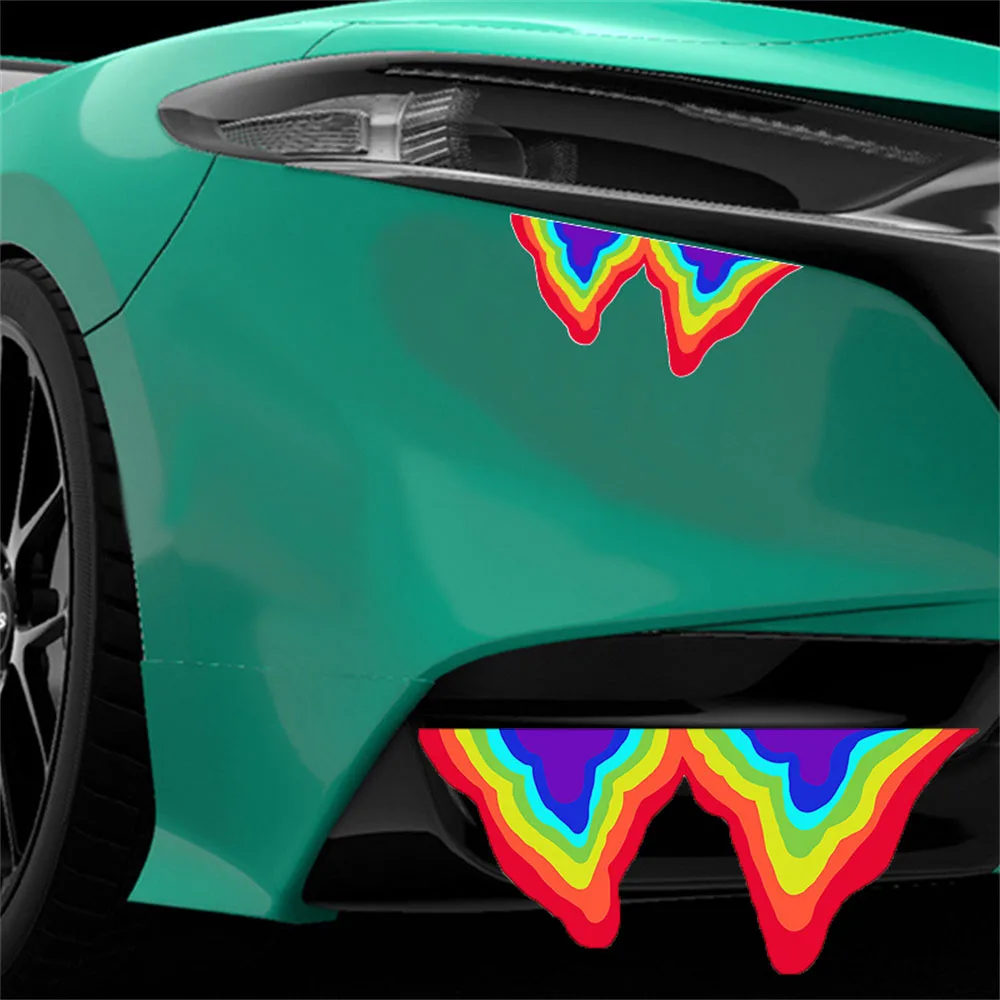 

Жидкие радужные боковые наклейки для автомобильных фар, наклейки с эффектом жидкости, креативные стеклянные наклейки для тела, мотоцикла