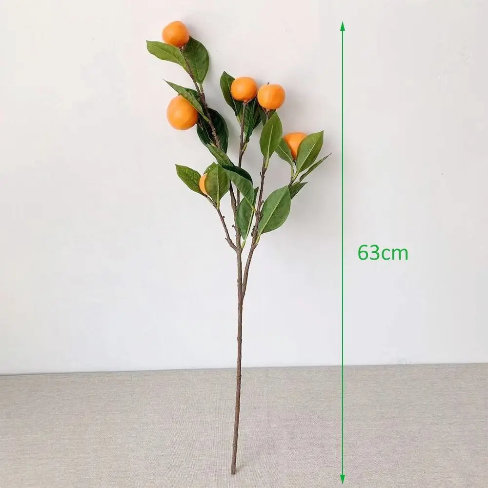 Искусственные фрукты мандарин ветки цветок реквизит имитация Kumquat оранжевые 63 см