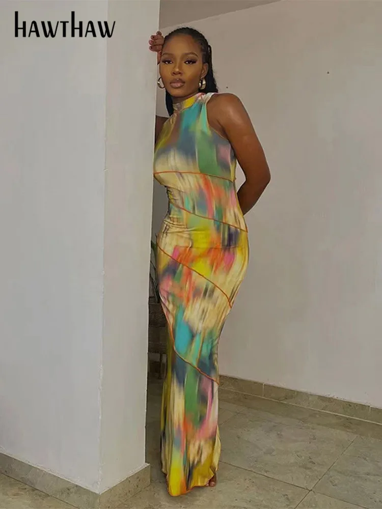 Женское модное пляжное облегающее платье Hawthaw для отпуска, длинное уличное платье для клуба, летняя одежда 2023, оптовая продажа товаров для бизнеса Женское модное пляжное облегающее платье Hawthaw для отпуска, длинное уличное платье для клуба, летняя одежда 2023, оптовая продажа товаров для бизнеса
