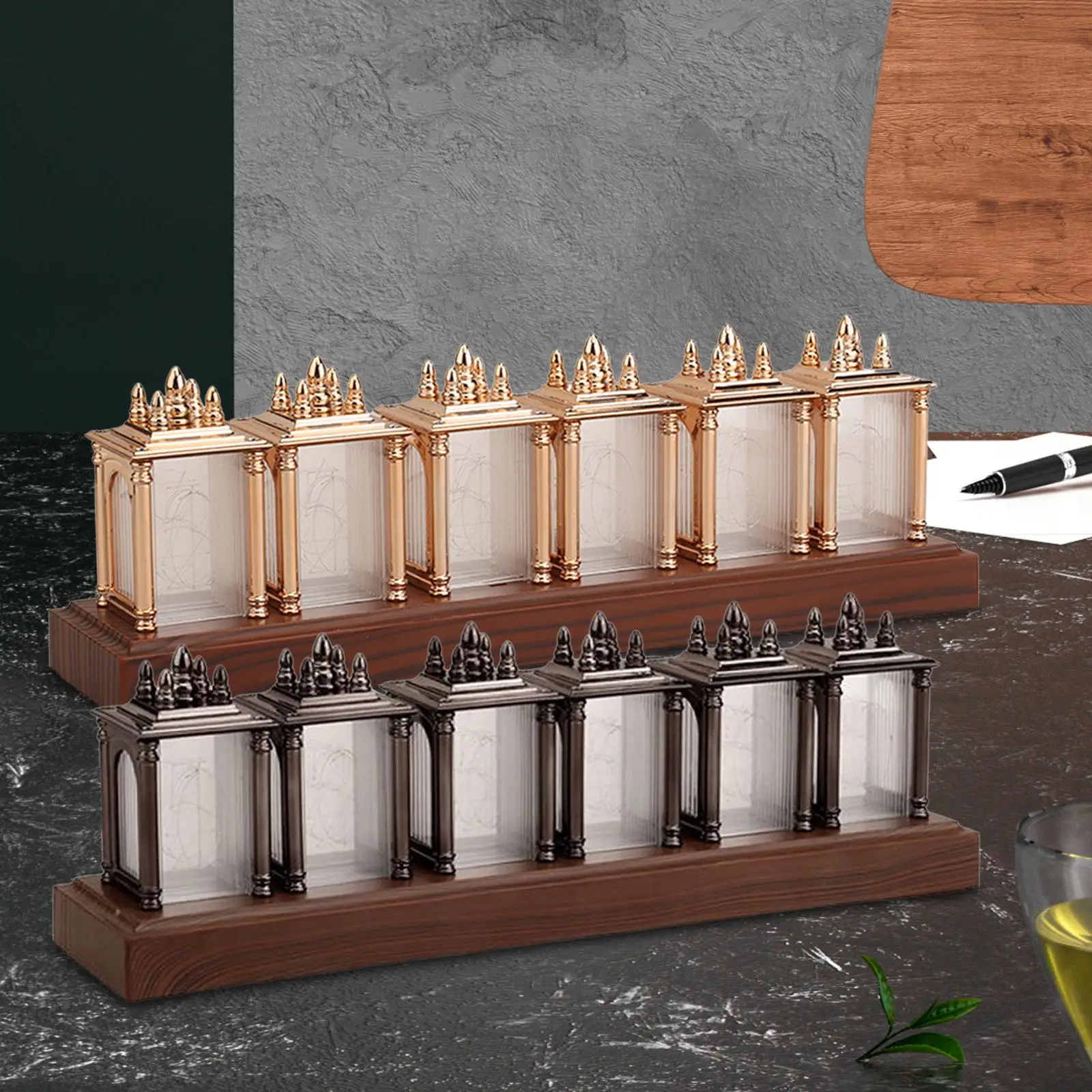 Часы Nixie Tube с ЖК-экраном Многофункциональные цифровые прикроватные для кабинета
