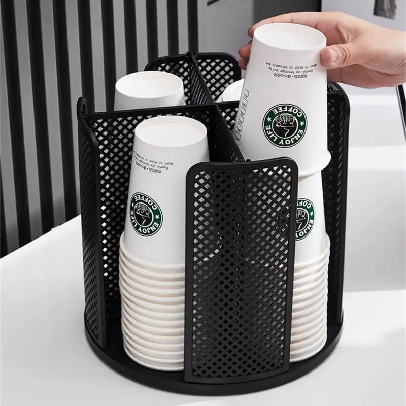

Spice Rack Multifunction Storage Shelf Tableware Cabinet 360 Degree Rotation Organization Tools Disposable Cup And Lid Holder