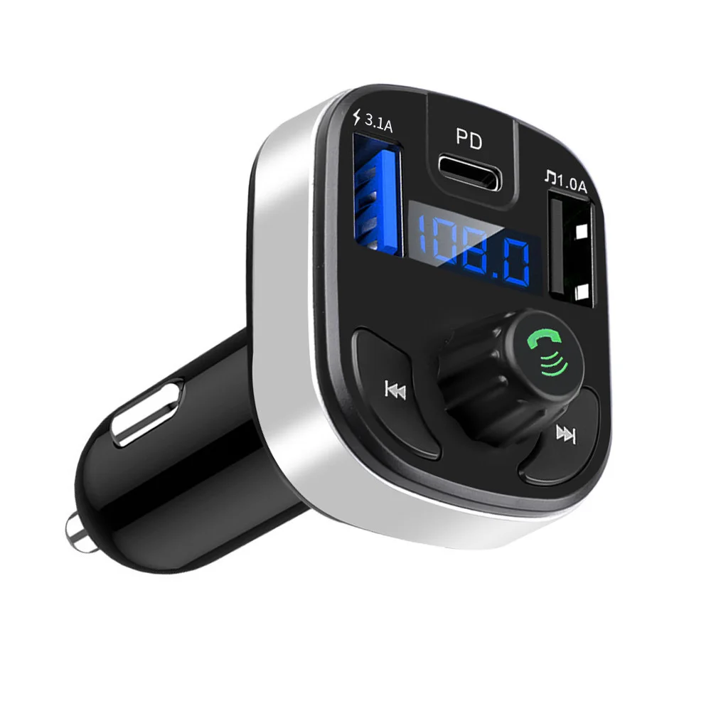 Fm-трансмиттер автомобильный с поддержкой Bluetooth 5 0 и быстрой зарядки - купить по