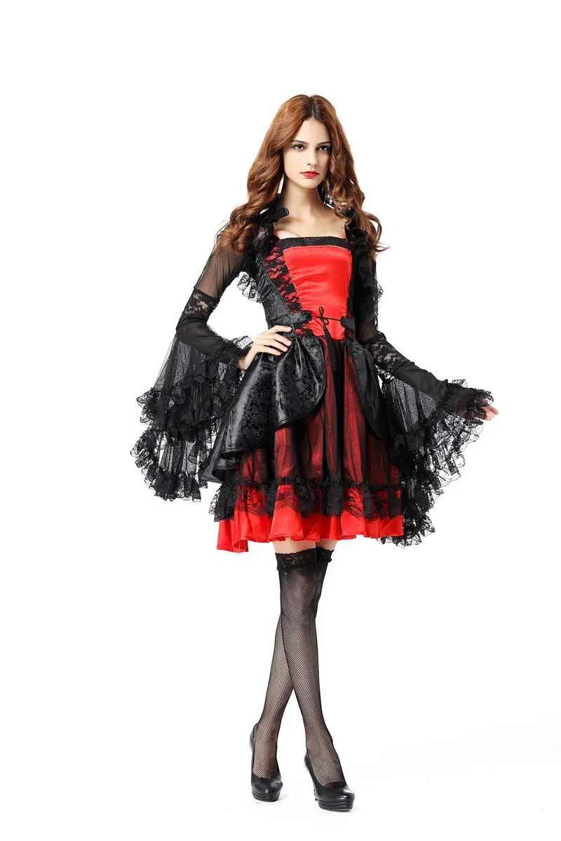Женский фантазийный костюм королевы вампиров для взрослых и дам карнавальный