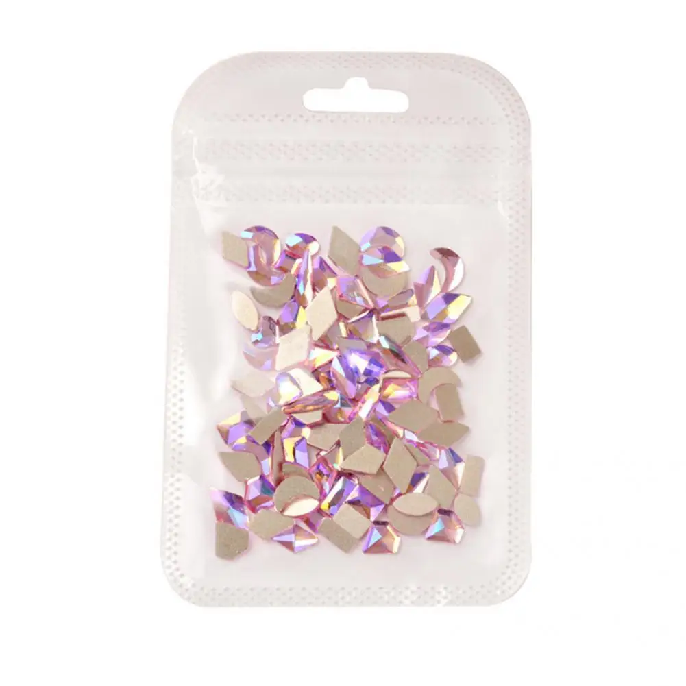 

100Pcs/Set Nail Decoration Delicate Clear Colorful Flat Bottom DIY Nail Art 3D Decor Exquisite Vivid Nail Rhinestones
