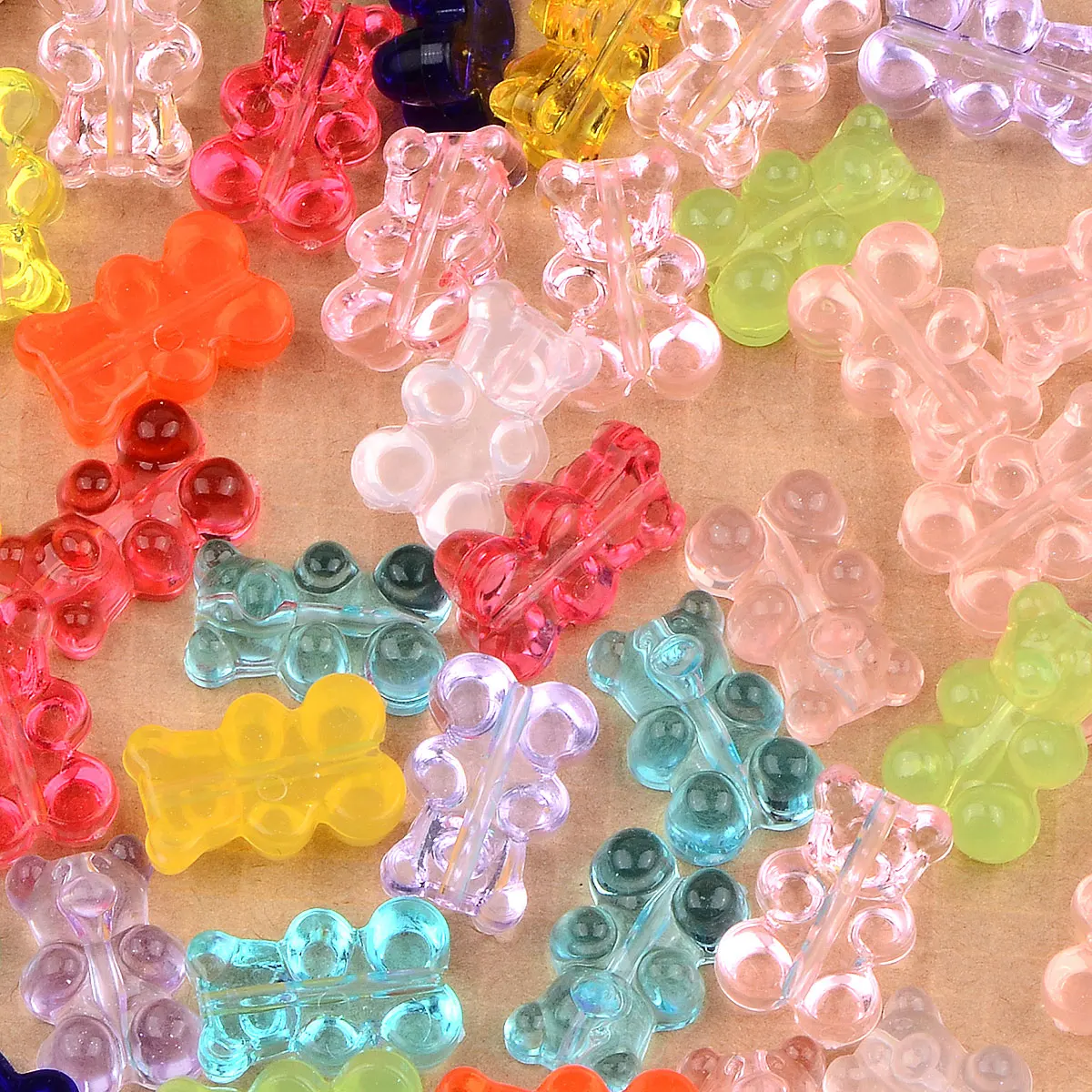 30 шт. 1 2x1 8 см разные цвета полупрозрачные мультяшные милые акриловые бусины с