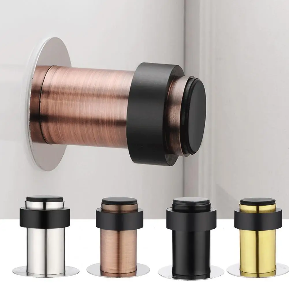 

Useful Door Stopper Sturdy Strong Punch-free Round Doorstop Door Block Door Holder