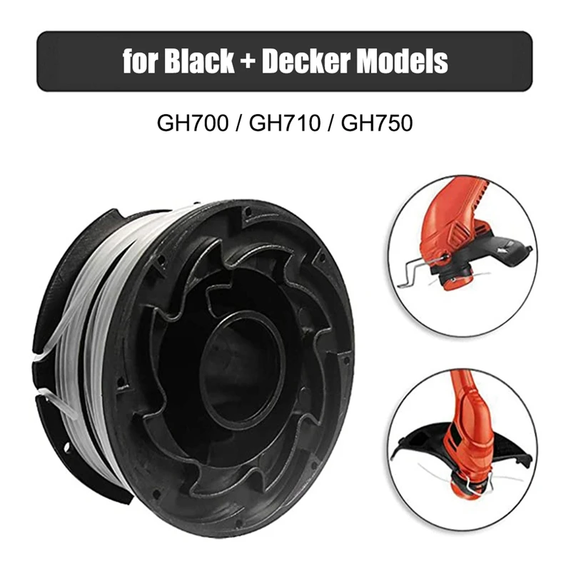

3 Pack Replacement String Trimmer Spools For BLACK+DEACKER DF-065 DF-065BKP GH700 GH710 GH750 Weed Eater Refills Line