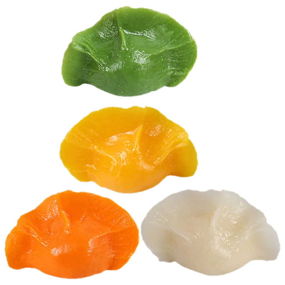 

4 Pcs Simulation Dumplings Decor for Living Room Shop Display Food Adornment Home Accents Artificial Decors Pvc False Kitchen