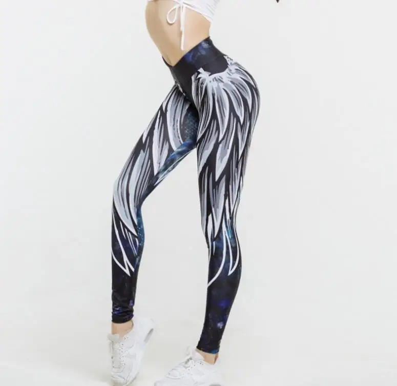 

Wings Print Sports High Waist Sports Leggings