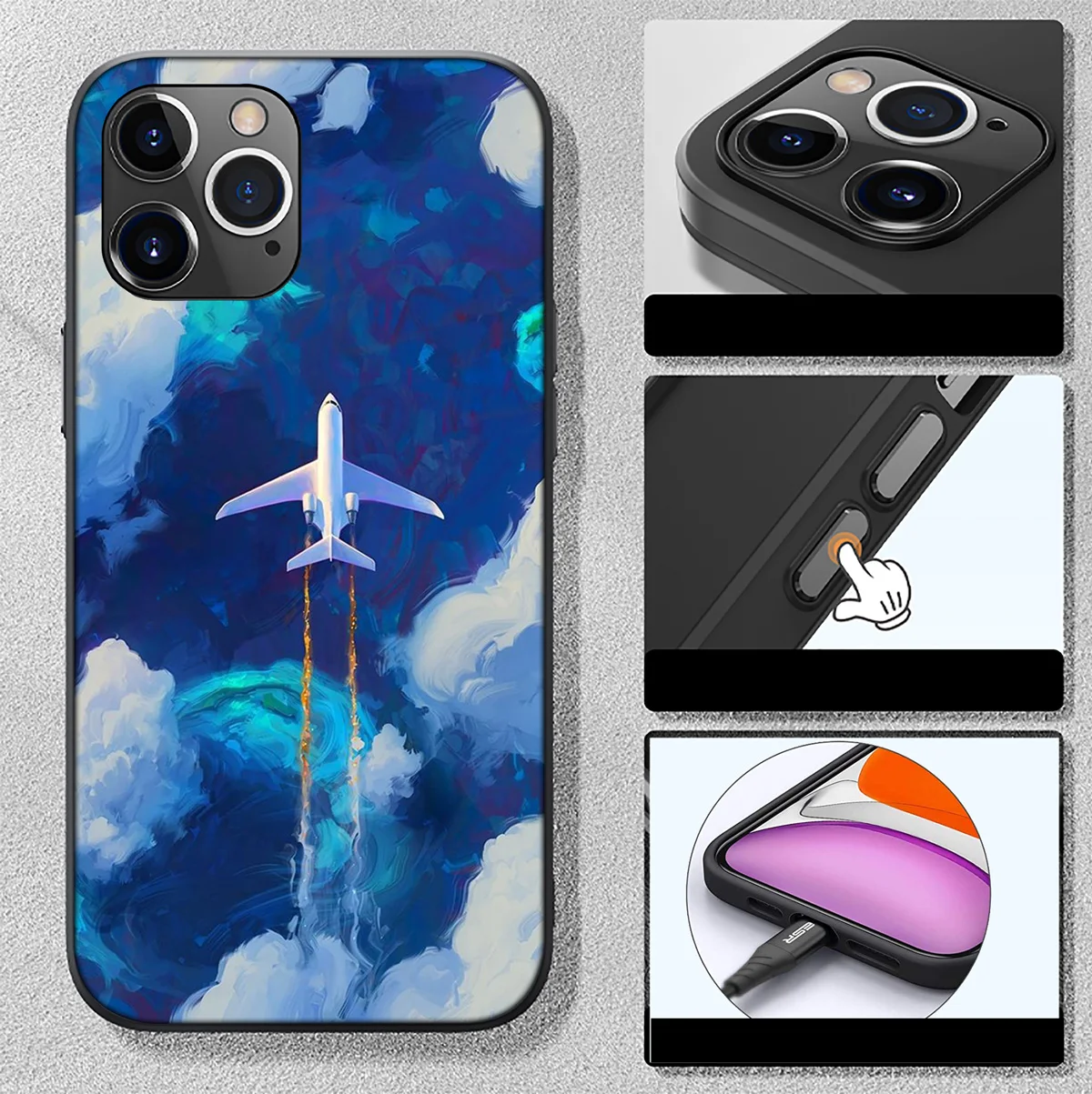 Мягкий чехол SA1 Airplane Red Space для Huawei Nova 5T 4E 3i 3 2 2i Y6 Y6P Y7 Y9 Honor 20 20s 9X 7C Prime Lite 2019