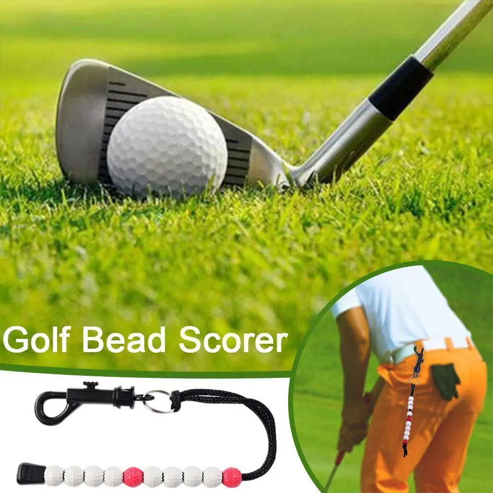 

Nylon Braid Golf Stroke Score Counter With Plastic Counter Putt Sports Counter Score Golf Ball Golf Beads Training Aids A8U7