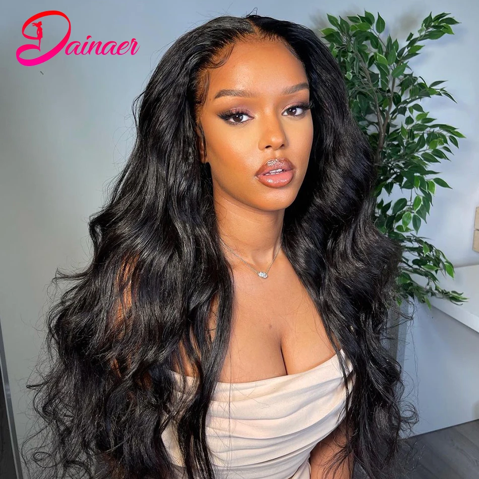 Indian Body Wave Wig Human Hair Lace Frontal Wig 100%Natural 180%Density Body Wave 13x6 Lace Front Wig For Women 4x4 Closure Wig
