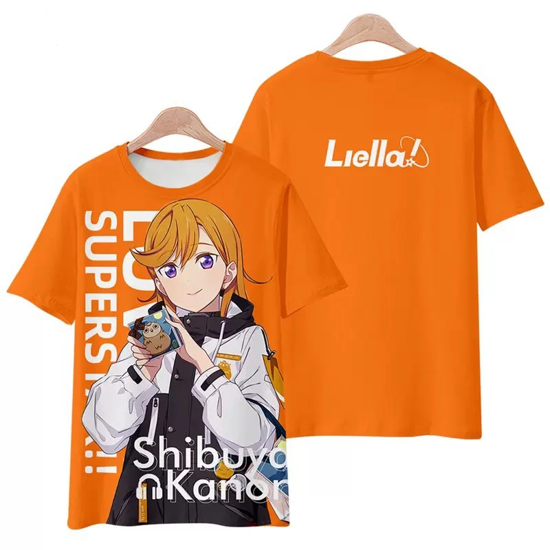 

Summer Anime Love Live Superstar 3D Print T-shirt Women Men T Shirts Streetwear Oversized Tops Tees Kids Girls Cosplay Clothing