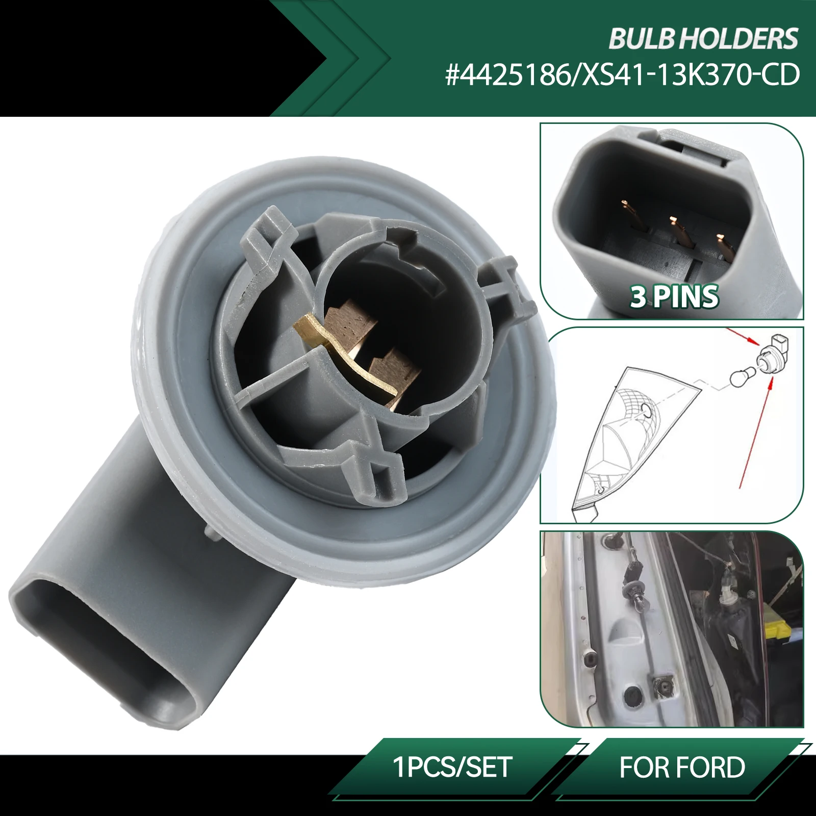 Автомобильный задний стоп-сигнал фонарь цоколь лампы патрон для Ford Focus MK1 MK2 1998-2008