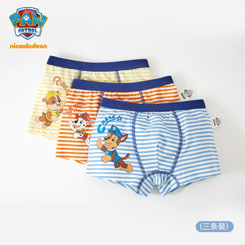 

3 Pieces Paw Patrol ToysKids Cotton UnderpantsBoys Cartoon BoxersModal Cotton BoxersComfort Chase Marshall Rubble