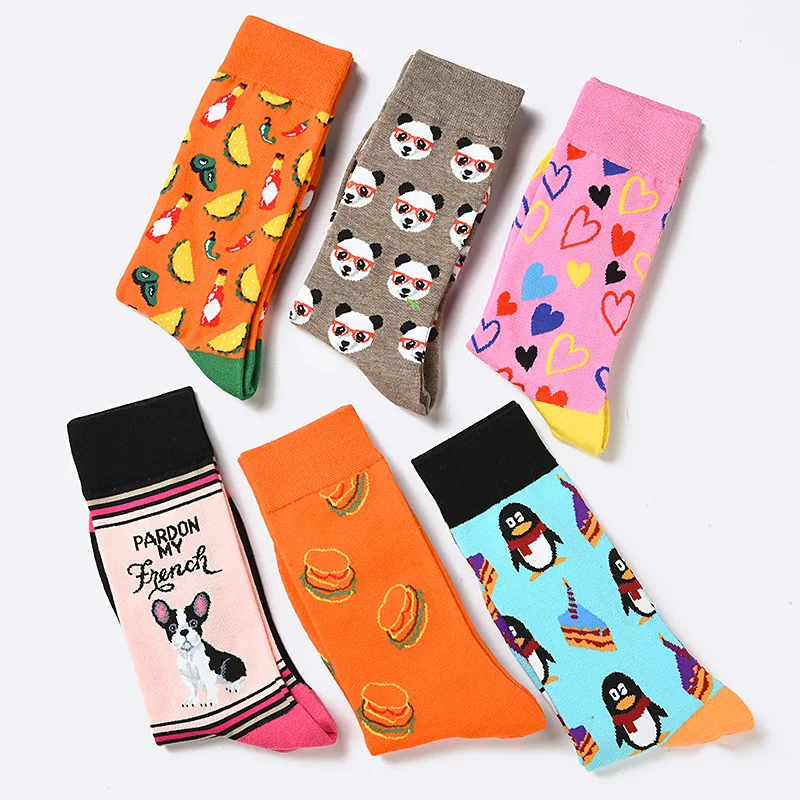 

New socks women creative hamburger cartoon cute food tube socks